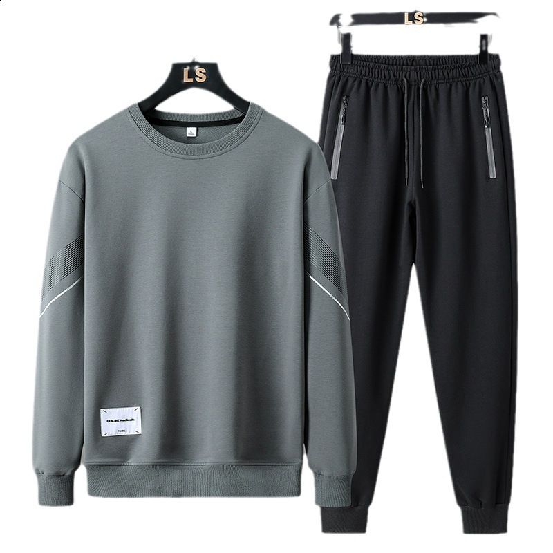 2025 Autumn Main Promotion Spring Mens Casual Sports Sweatshirt Set Youth Sports Loose Fashion Round Neck Sweatshirt 250625