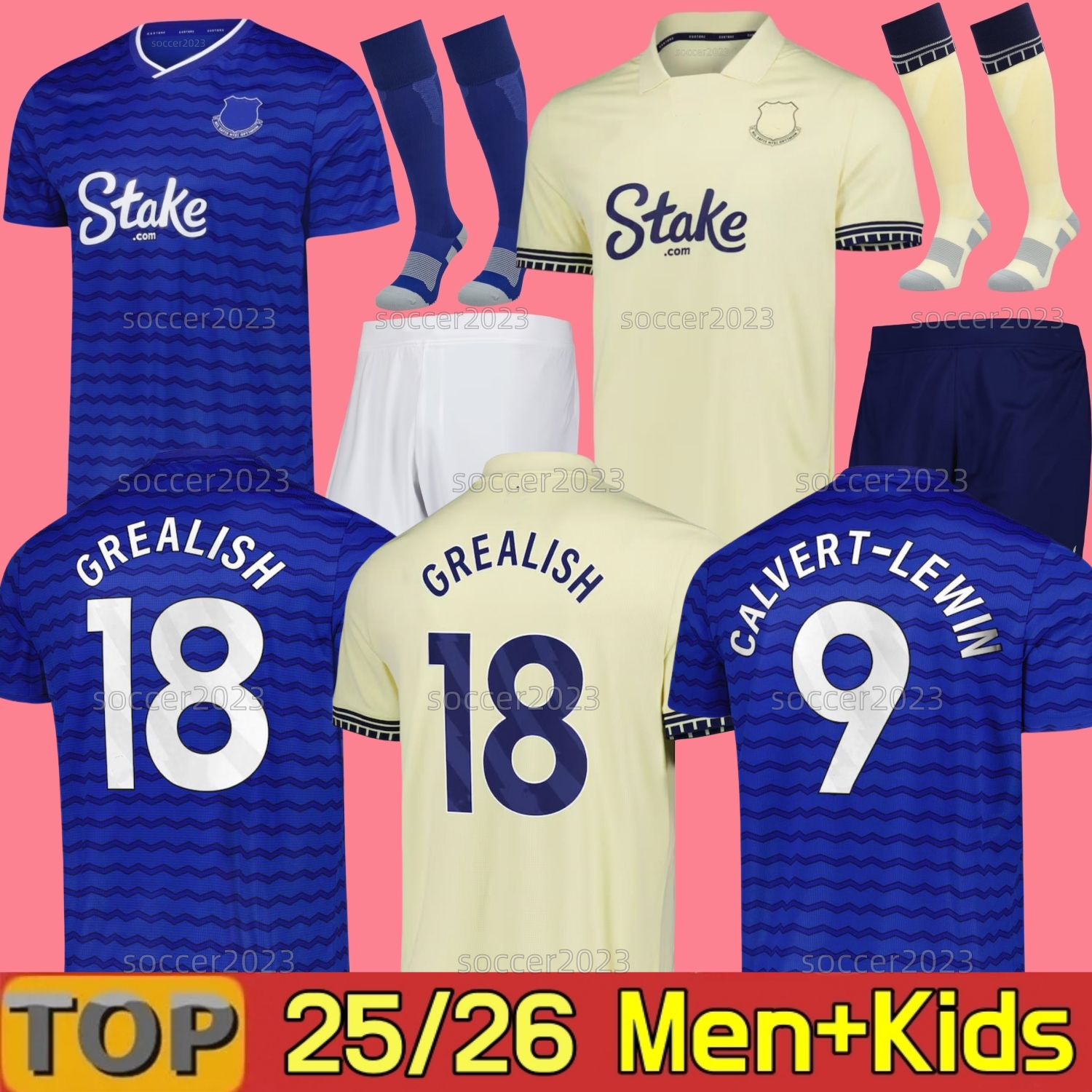 25 26 EvertOnES GREALISH McNEIL Soccer Jerseys CALVERT-LEWIN ONANA GRAY 2025 2026 Toffees KEANE Football Shirt COLEMAN SIMMS DOUCOURE GORDON TARKOWSKI Men kids kit