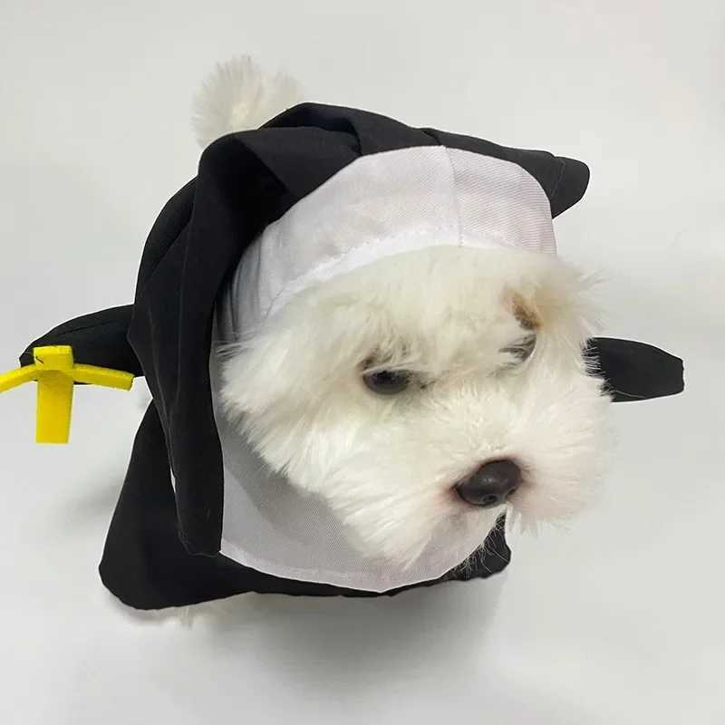 Pet Costume Set Three-Dimensional Modeling Nun Style Contrast Color Dress Up Cosplay Halloween Dog Transformation Clothes One Set XJ250813