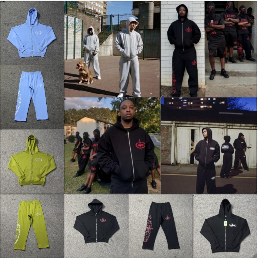 Designer Men's Tracksuits Men Y2k Street Letters Printed Fashion Pants Suit Women Europe and America Casual Loose Gothic Tide Fashion Zipper Hoodie