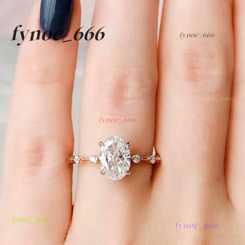 Custom GRA Igi Certified Cvd Lab Grown Created Diamond Solid Gold Oval Cut Engagement Ring 1 2 3 Ct Jewelry for Women