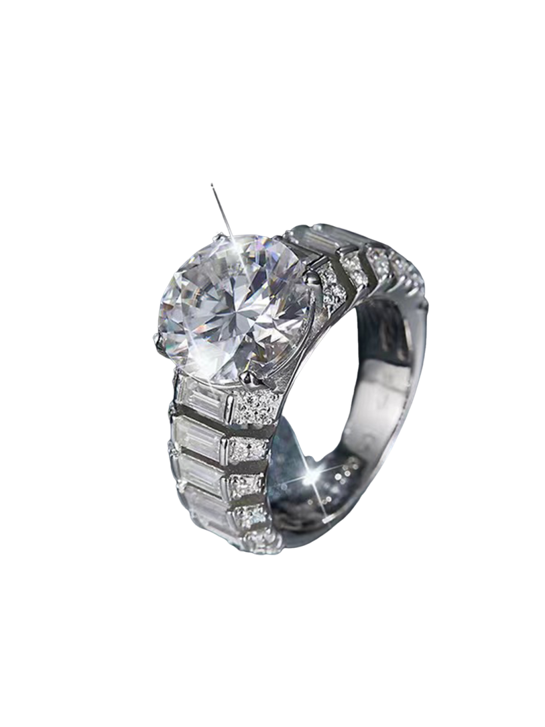 MT Women's Premium Jewelry Fashionable 925 Silver Ring Luxury Wedding Engagement 5 ct Moissanite Ring Fashionable Ruby Premium Wedding Ring