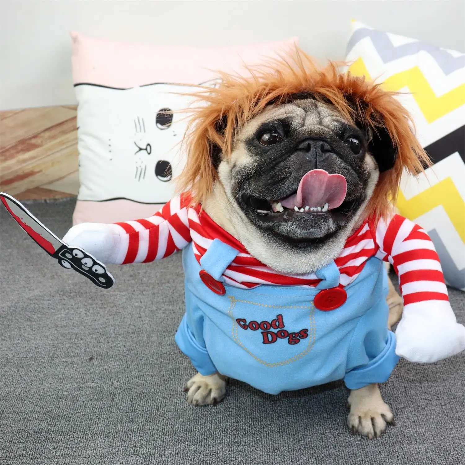 1Pc Funny Pet Dog Cosplay Clothes Novelty Puppy Halloween Costumes Sweatshirt Christmas Festival Party Outfit Pet Dress Dog Coat XJ250813