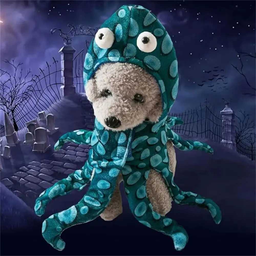Creative Pet Transformation Outfit Blue Octopus Shape Halloween Pet Clothes Funny Pet Costume Dog Cosplay Costume XJ250813