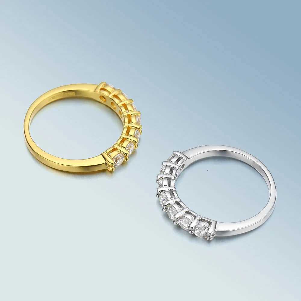 EWYA Luxury Designer 0.7ct Moissanite Rings for Women 100% 925 Sterling Silver Jewelry Engagement Bridal Wedding Band Ring Gift W250812