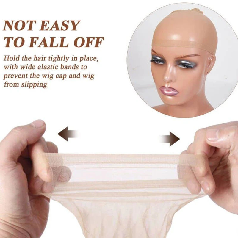Wholesale 3/6/12 Pack Invisible HD Wig Cap For Lace Front Wig Transparent Wig Cap For Wig Stocking Wig Caps For Women 250812