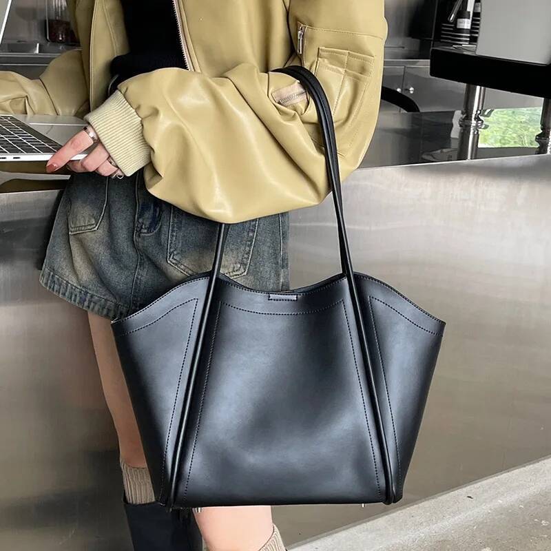 soft leather tote Wing women's handbag high quality underarm shoulder lady work shopper bag large Mother Gift high-quality