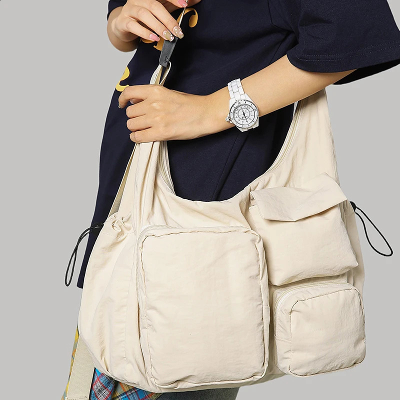 Messenger Bag Canvas Crossbody Bags For Men Women College Hip-pop Satchel Shoulder Bags Large Travel Camping Man Rucksack Bags 250809