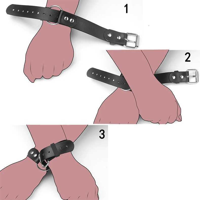 Leather Handcuffs for Men/Ladies Leather Bracelets for Bondage Leather Instant Handcuffs Confidential Adult Erotic Sex Toys XJ250813