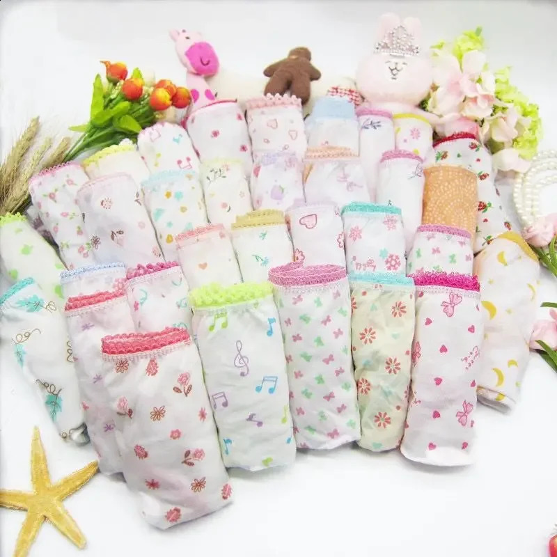 18PcLot Soft Comfortalbe Baby Girls Underear Cotton Panties for Kids Short Briefs 250812