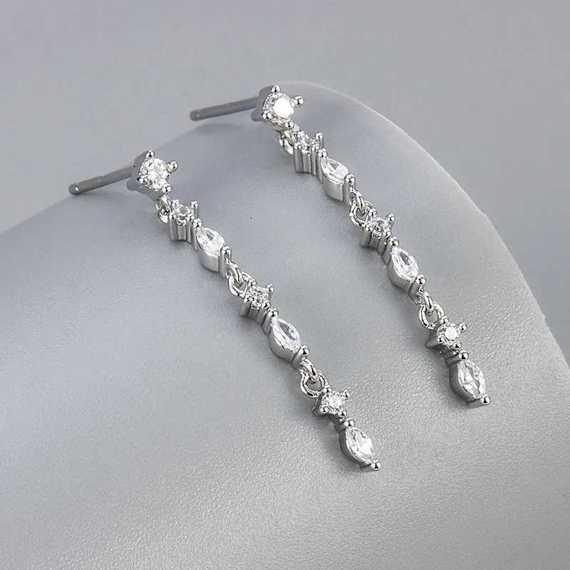 Delicate Bling Cubic Zirconia Chain Earrings High-Grade Fashion Gift Jewelry Y250812