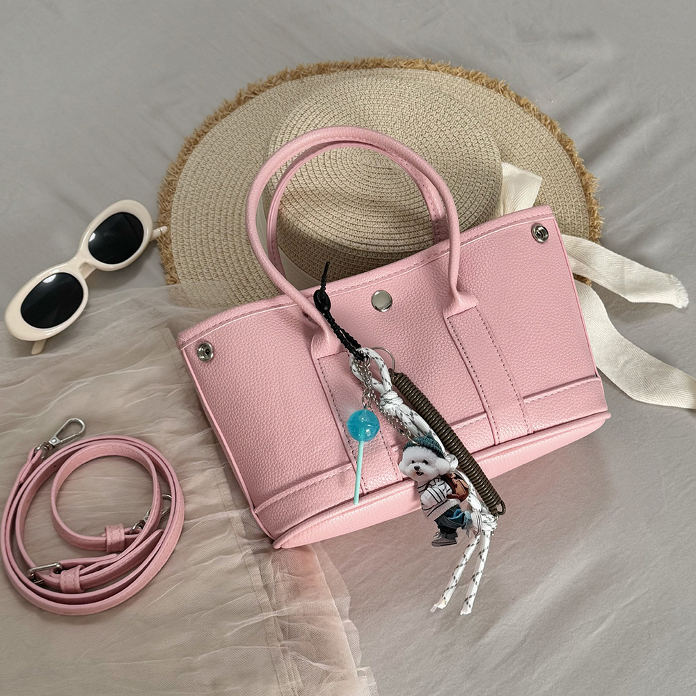 Garden Korean Simple Handheld Bucket Internet Celebrity Blogger Trendy Soft Leather Small Square Crossbody Tote Bag ddmymarket