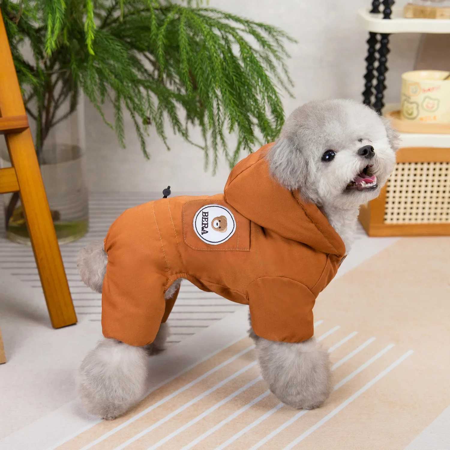 Winter Pet Jumpsuits Clothing Warm Fleece Designer Dog Clothes Hoodie Dog Onesie Dog Jumpsuits XJ250813