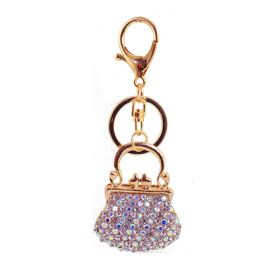 Alloy Rhinestone Women's Handbag Large Shoulder Car Keychain Girlfriend Bag Pendant Ornament Gift 1488