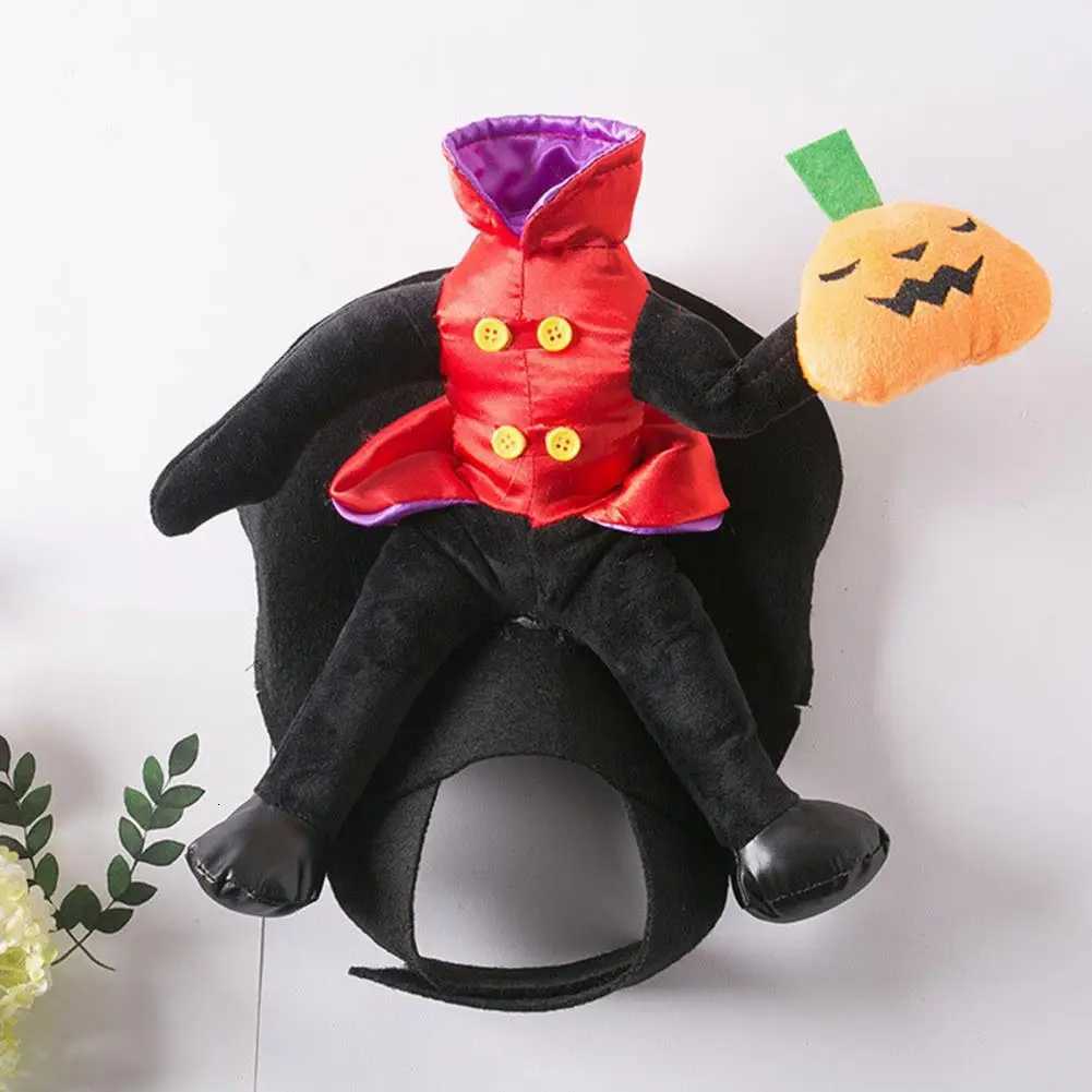 Pet Costume Adjustable Dog Clothes Pet Halloween Costumes Inspired Pumpkin Ride Dog Outfit with Wig Knife Accessories XJ250813