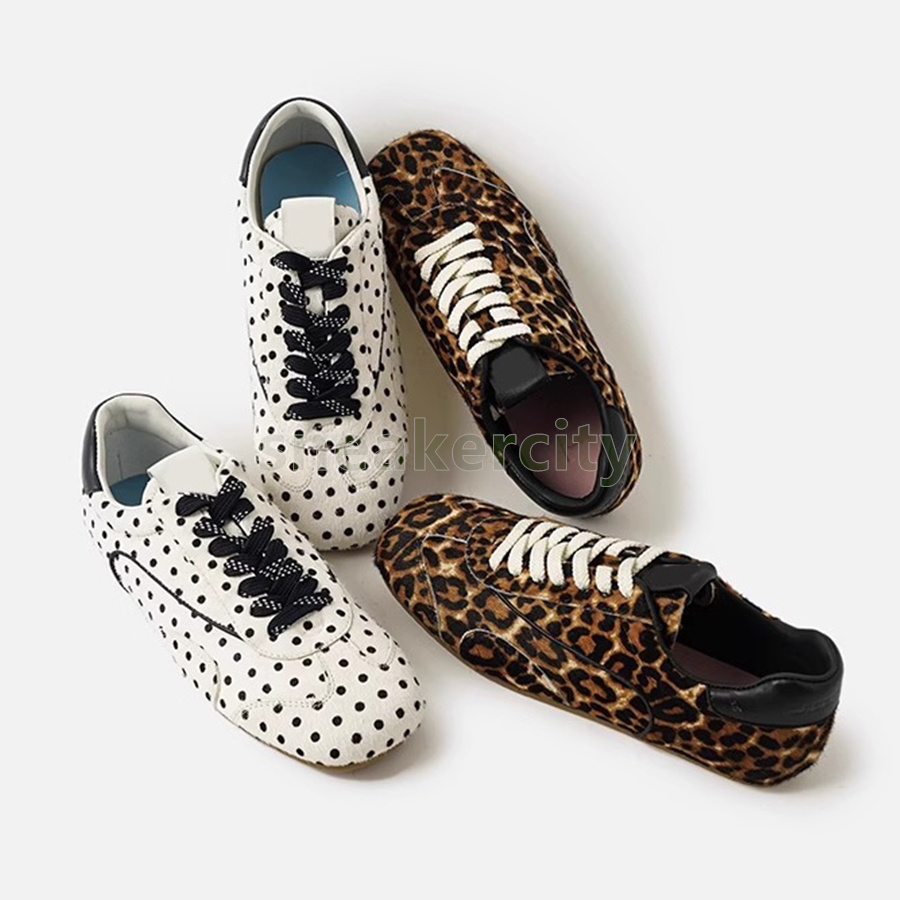 designer shoes fashion polka dot sneakers womens trainers ballet style versatile lightweight non-slip soft soled casual shoes size 35-40