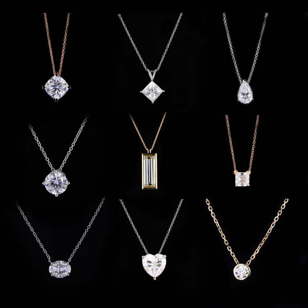 Designer jewelry Starsgem Hips Hops Shining Necklaces Choker 925 Sterling Silver Punk Chunky Tennis Chain Moissanite Necklace