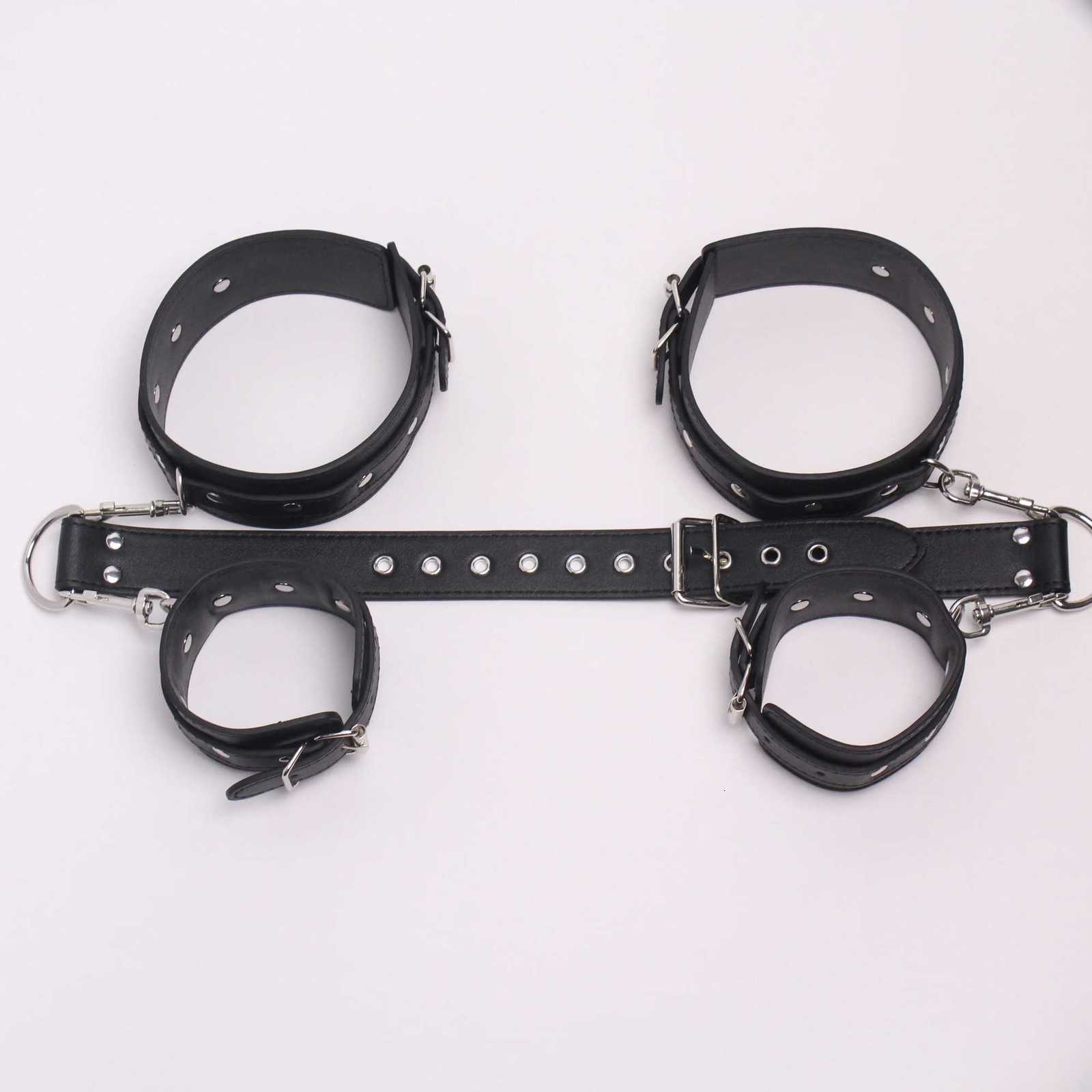 Black Leather Bondage Handcuffs Arm Cuffs Restraints Straps Hand Belt Cuffs Slave BDSM Exotic Sex Toys for Adults Couple Games XJ250813