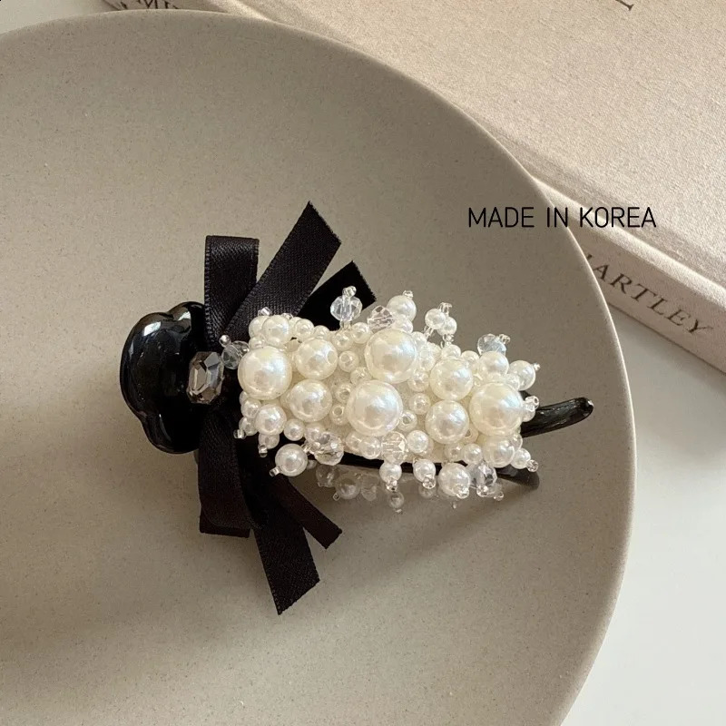 Luxurious Crystal Pearl Hairpin Elegant Temperament Hair Clip 250812