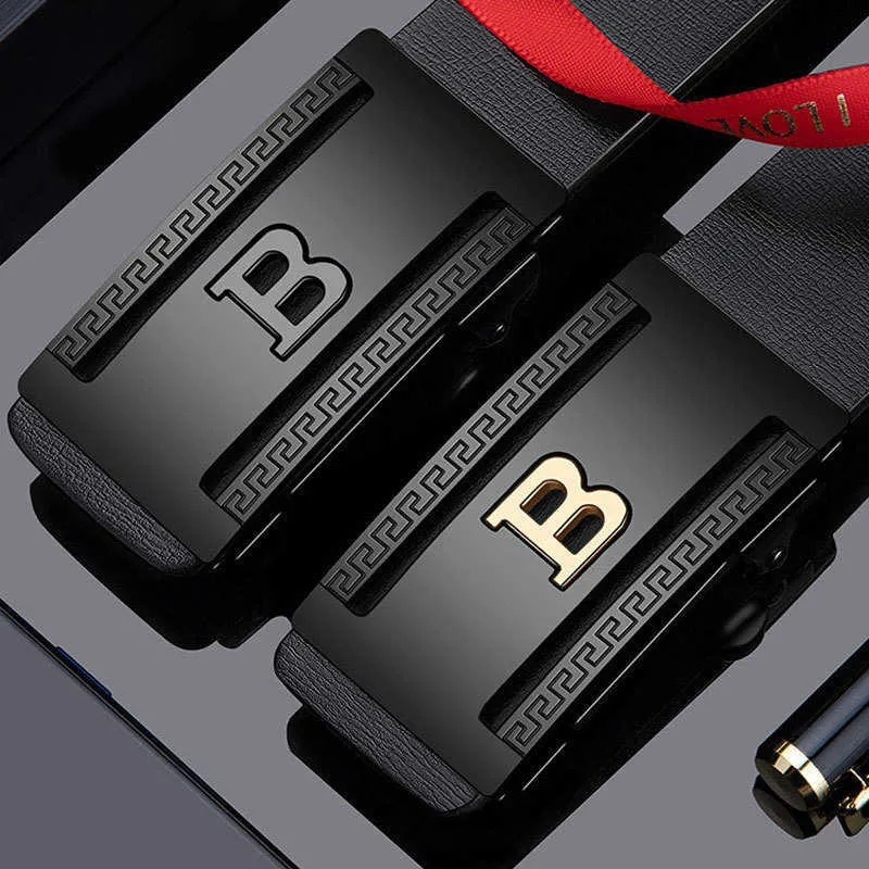 luxury Brand Designer Belt Men's Leather New Pure Cowhide Automatic Buckle Belts Fashion Casual Business gift Youth Men Trouser Belt