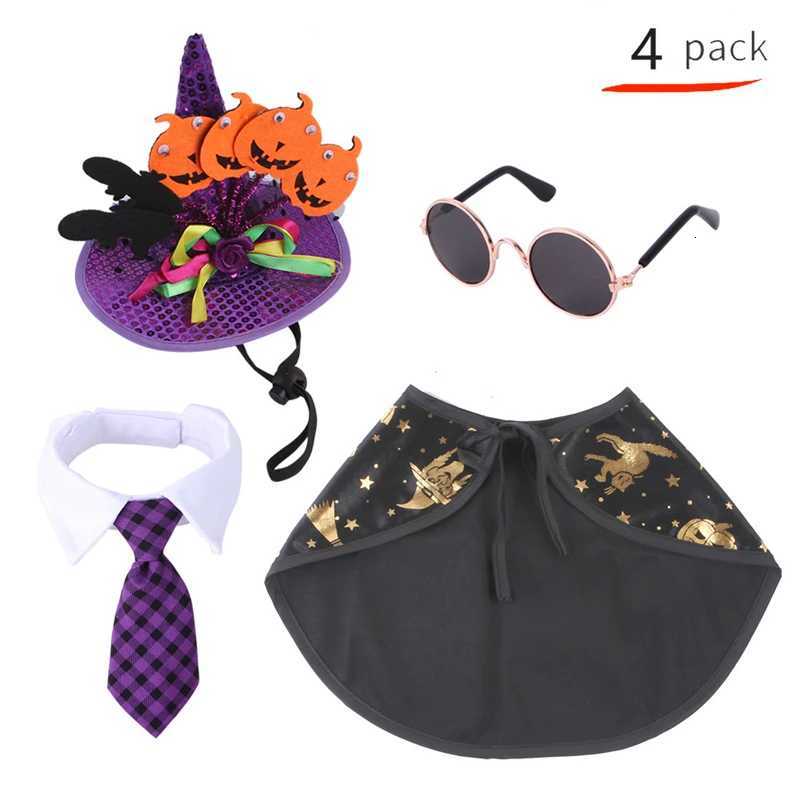 Halloween Pet Dog Scarf Hat Set Pumpkin Skull Pet Dog Bandanas Dogs Cats Funny Festive Set Pet Supplies Party Photography PropsXJ250813