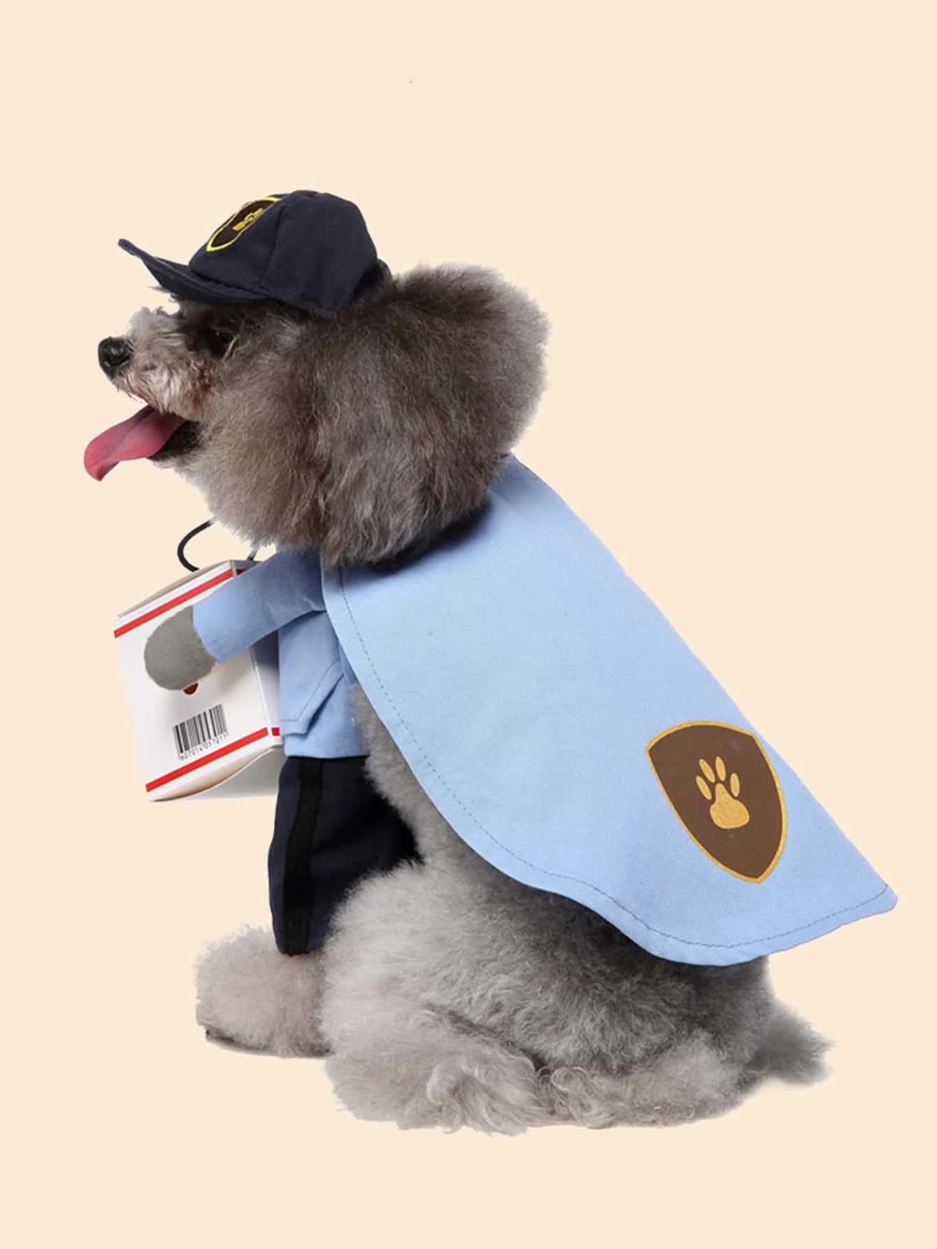 Pet Costume Fashion Courier Style Clothes Halloween Suit With a Hat Costume Apparel for Dogs XJ250813