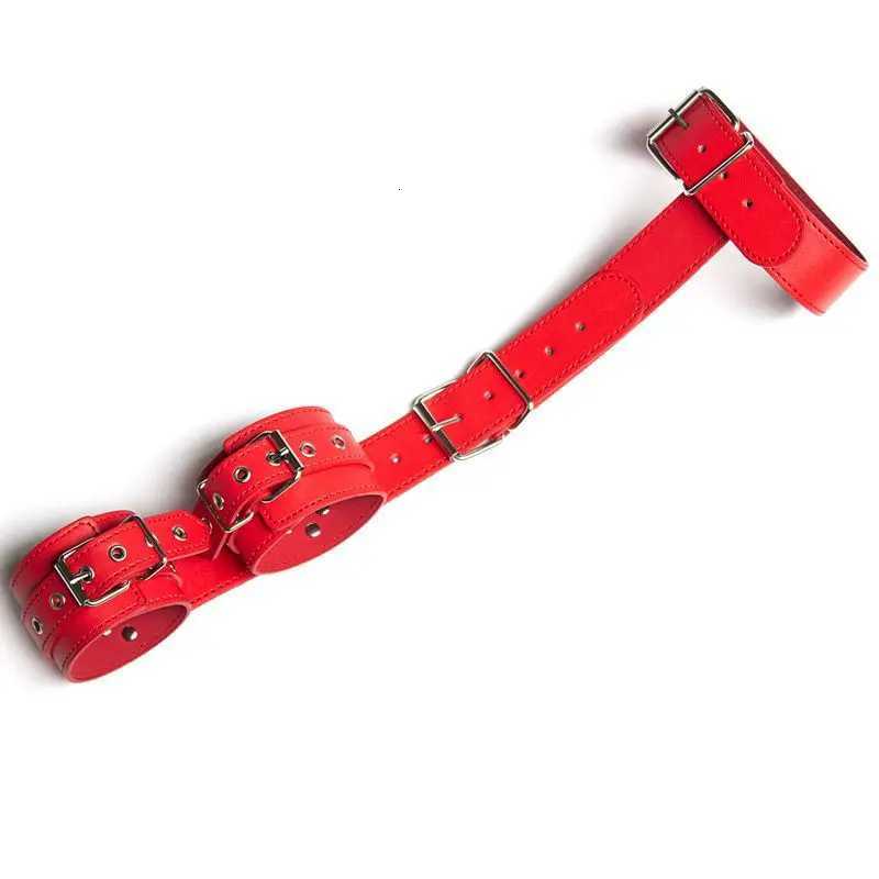 Bdsm Bondage Wrist Flirting Backhand Handcuffs Bondage Bed Restraints Adjustable Leather SM Adult Sex Toys for Women Game XJ250813