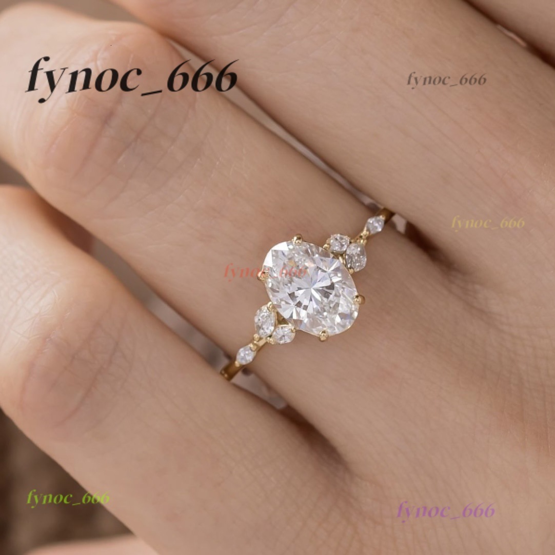 Custom GRA Igi Certified Cvd Lab Grown Created Diamond Solid Gold Oval Cut Engagement Ring 1 2 3 Ct Jewelry for Women