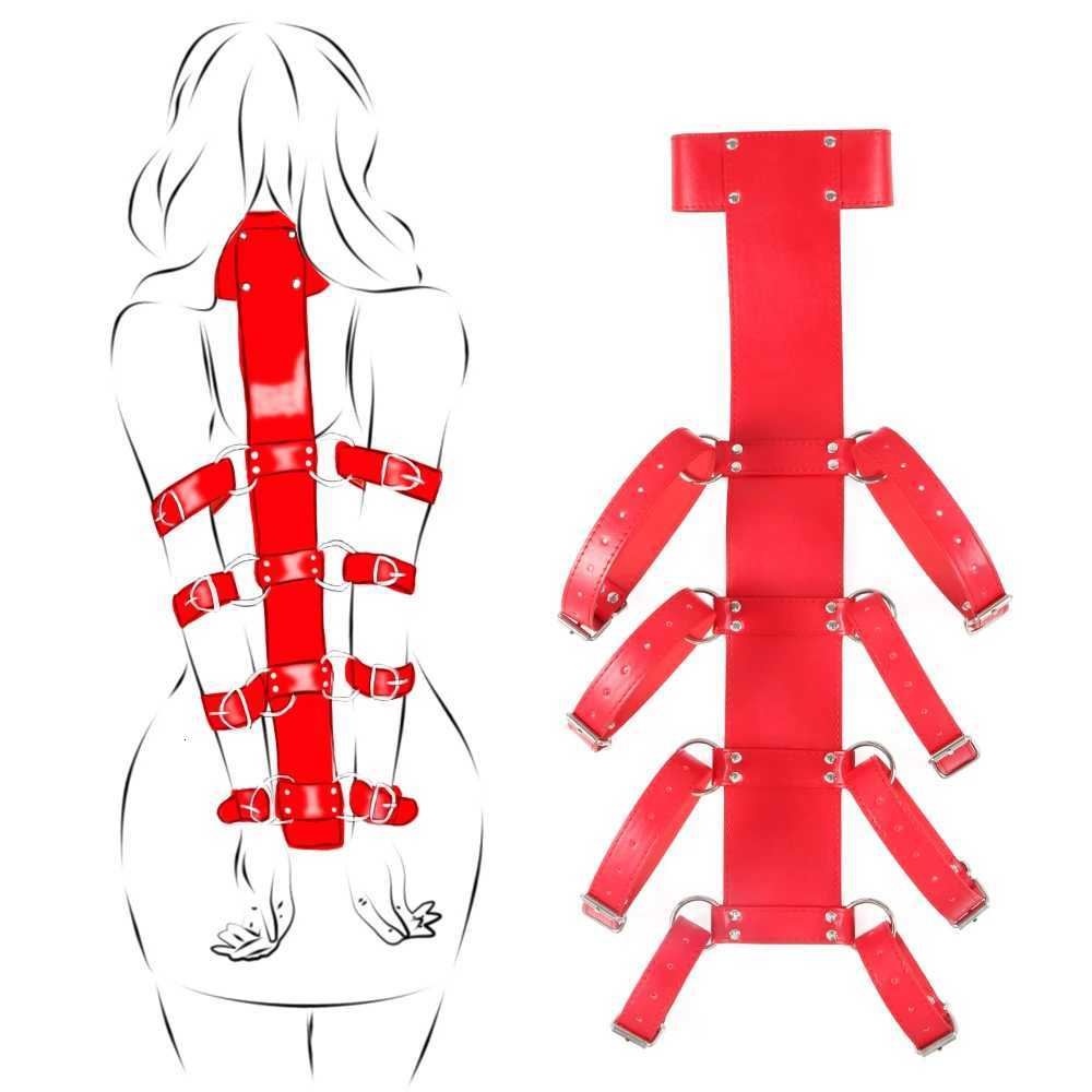 Behind Back BDSM Bondage Restraints Neck to Wrist Armbinder Fetish Harness Erotic Sex Belt Erotic Products for Adult SM Games W250813