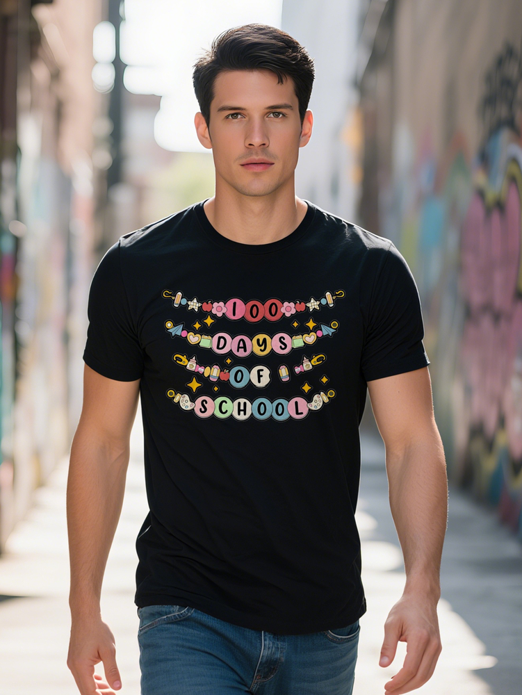 Casual Round Neck T-Shirt Print Design Men's Top a Gift for Men d3d62