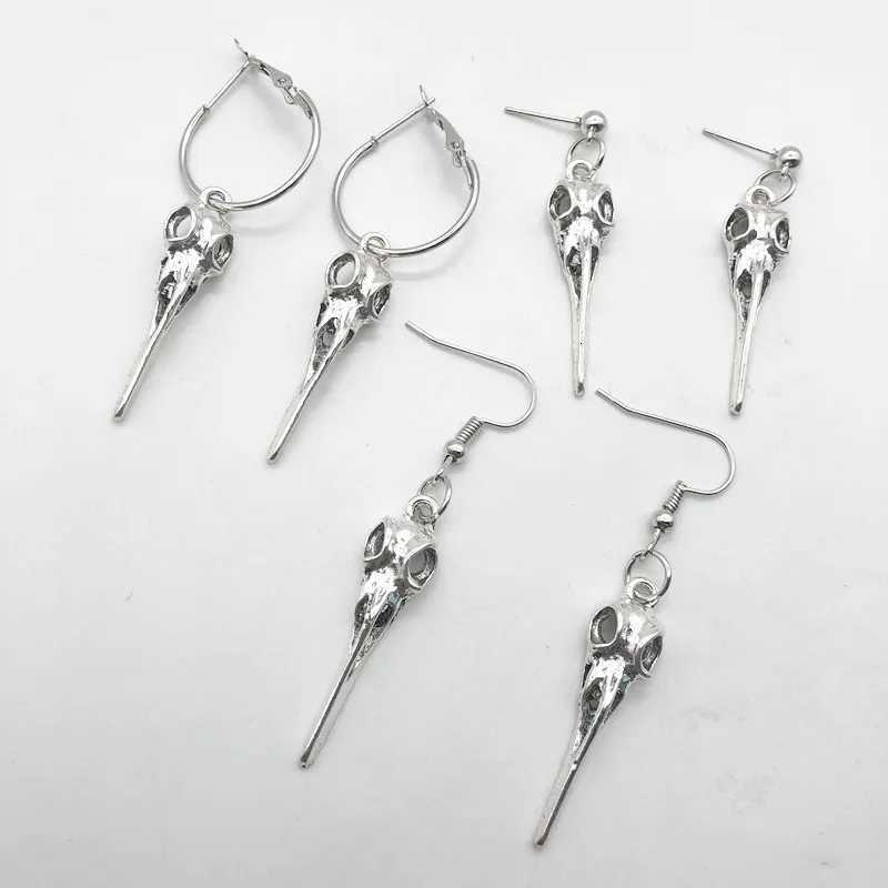 Bird Skull Earrings Gothic Jewelry Gifts for Her for Him Goth Earrings Punk Earrings Bird Earrings Y250812
