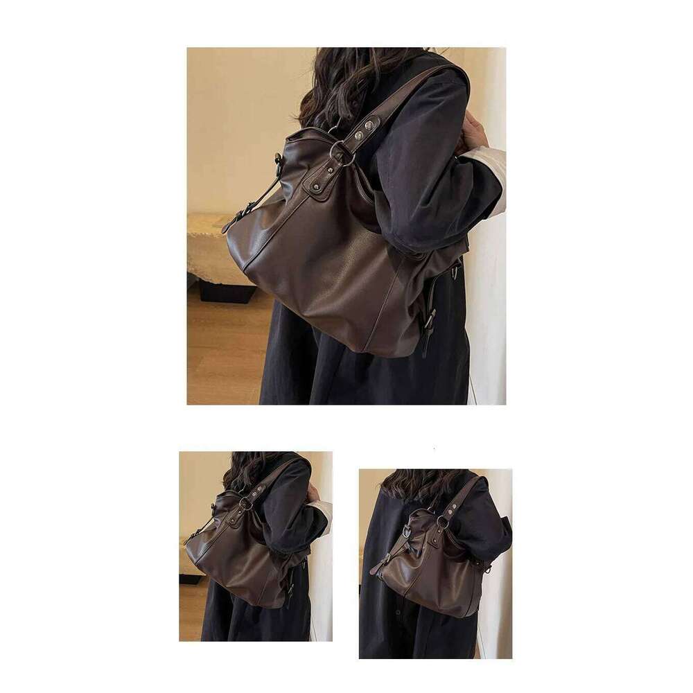 Capacity Black Shoulder Bags For Women Large Shopper Solid Color Soft Leather Crossbody Handbag Lady Travel Tote Bag
