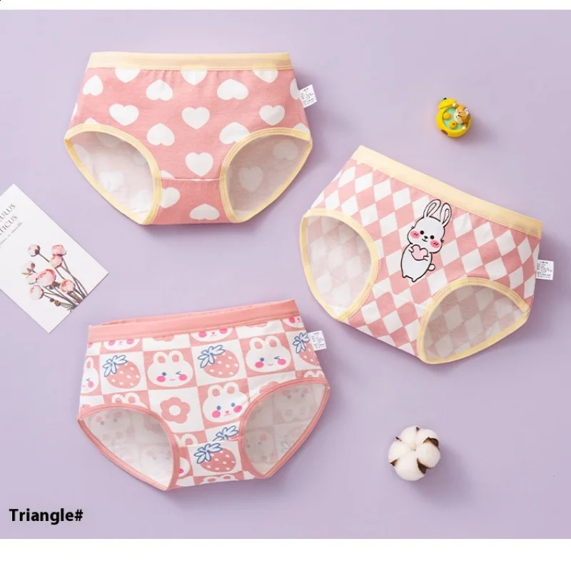 Girls Korean Cotton Three Panties 3PCS Childrens Noncardboard Boxer Briefs Elementary School Students 250812