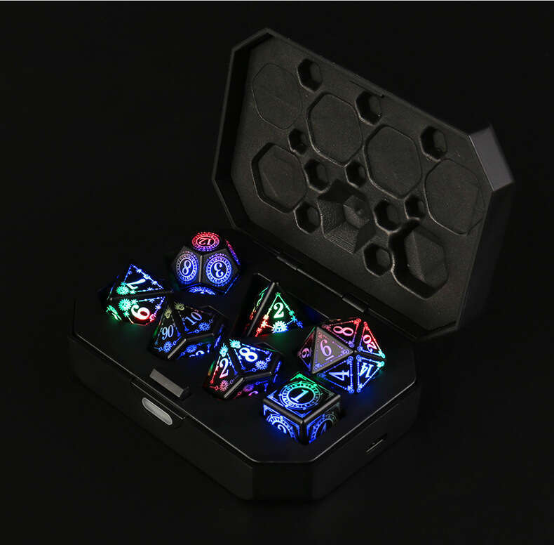New Dungeons and Dragons Luminous LED Touch Charging DND Pattern Dice Set