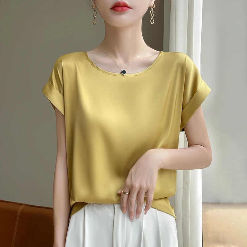 ONeck Silk Camisole Ladies Thin Vest Satin Loose Outer Sleeveless Top Summer Suit Insid Sling Mulberry Bottoming Shirt 250804