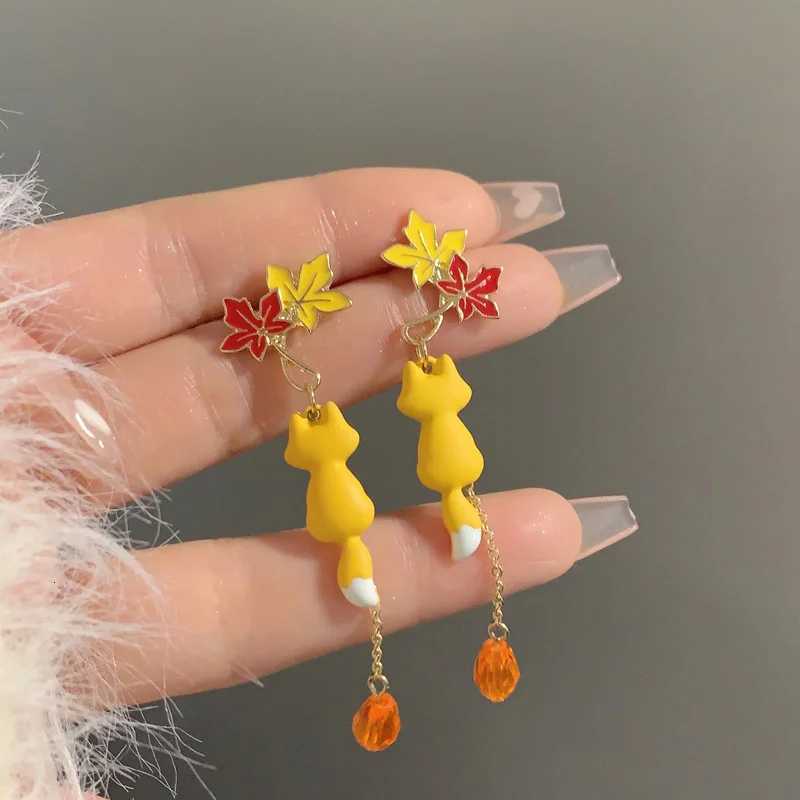 Chinese Style Cloud Crane Dangle Earrings For Women Asymmetric Long Tassel Cute Rabbit Flower Cartoon Earring Party Jewelry Gift Y250812