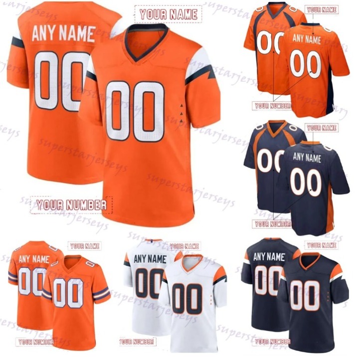 10 Bo Nix 2 Patrick Surtain ll 7 John Elway 14 Courtland Sutton Courtland Sutton Personalized Custom Football Jerseysss Custom Any Number Name For Men Women Youth