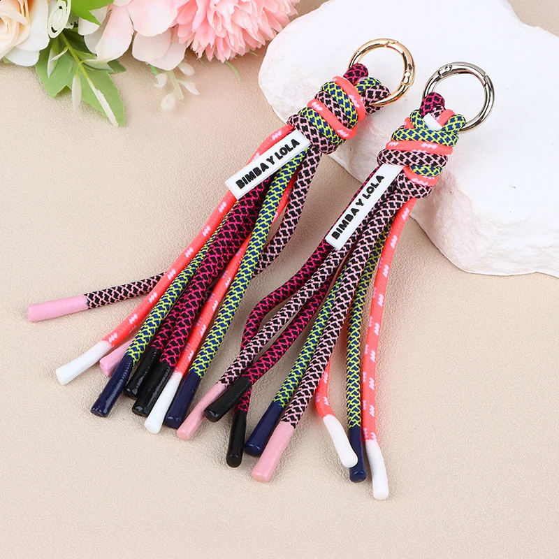 High-quality Hardware Anti-theft Keychain Fashion Bag Accessories Tassel Female Bag Decoration 250811
