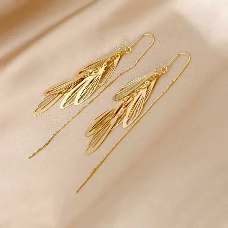 Trendy Temperament Tassel Earrings for Women Gold Color Long Earrings Geometry Fashion Jewelry Earing Y250812