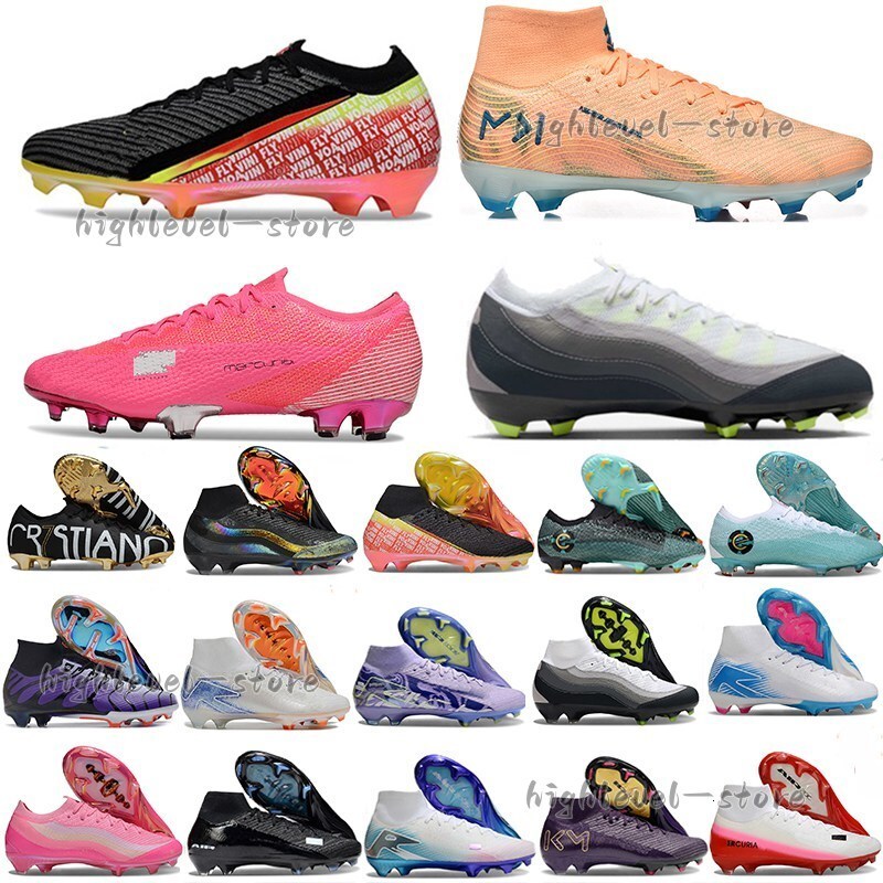 Soccer Cleats MERCURlAL VAP0RFG 16 17 SuperfIy 10 11 Vini Jr 95 Kylian Mbappe Scary Good Chrome Boots Youth Mens Soccer Shoe Crampon Shadow Fear Nothing Football Shoes