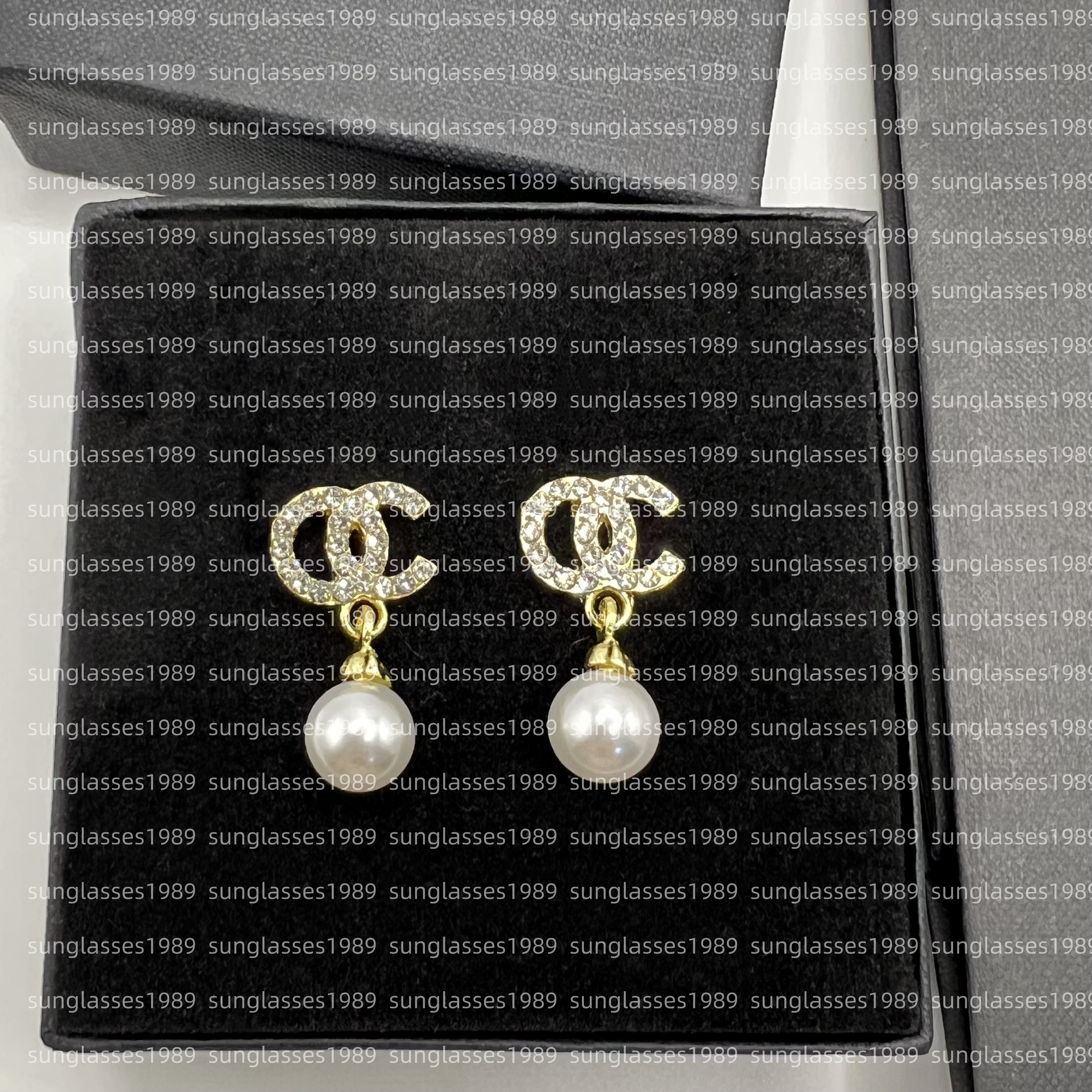 300 styles Hot selling fashion pearl studded diamond earrings 925 silver women's letter earrings bride wedding party jewelry Christmas birthday gifts