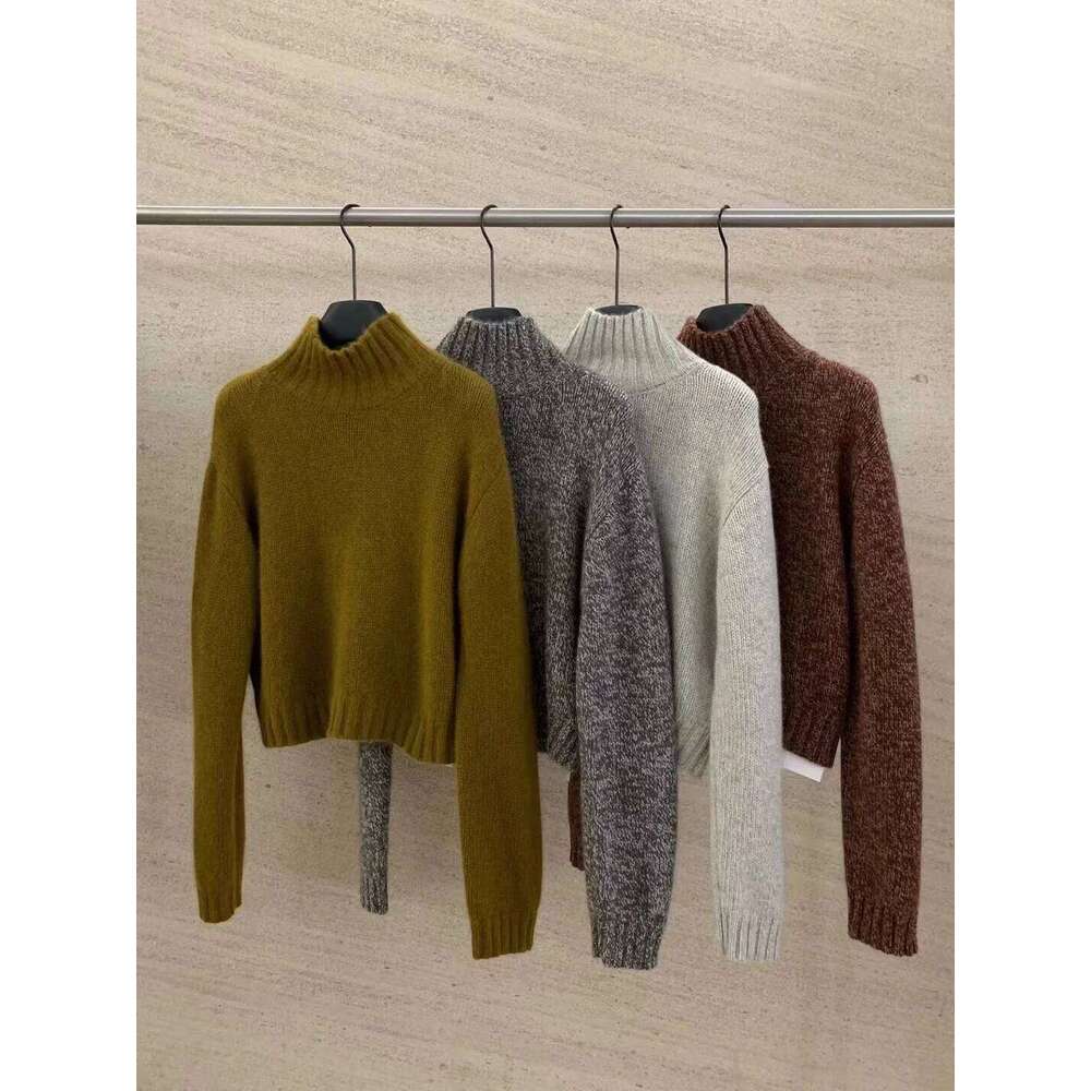 European Station Turtleneck Short 100% Cashmere Knitwear Women's Autumn/Winter Loose Thickened Base Sweater MDNG 250730 20250811