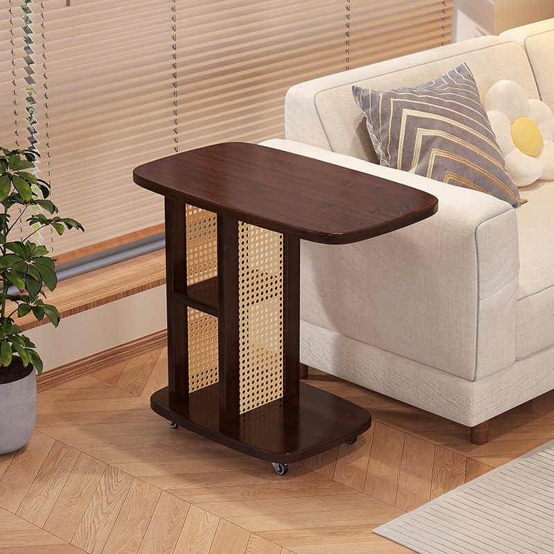 M8151 Sofa side table movable bedside table with wheels side home living room small apartment