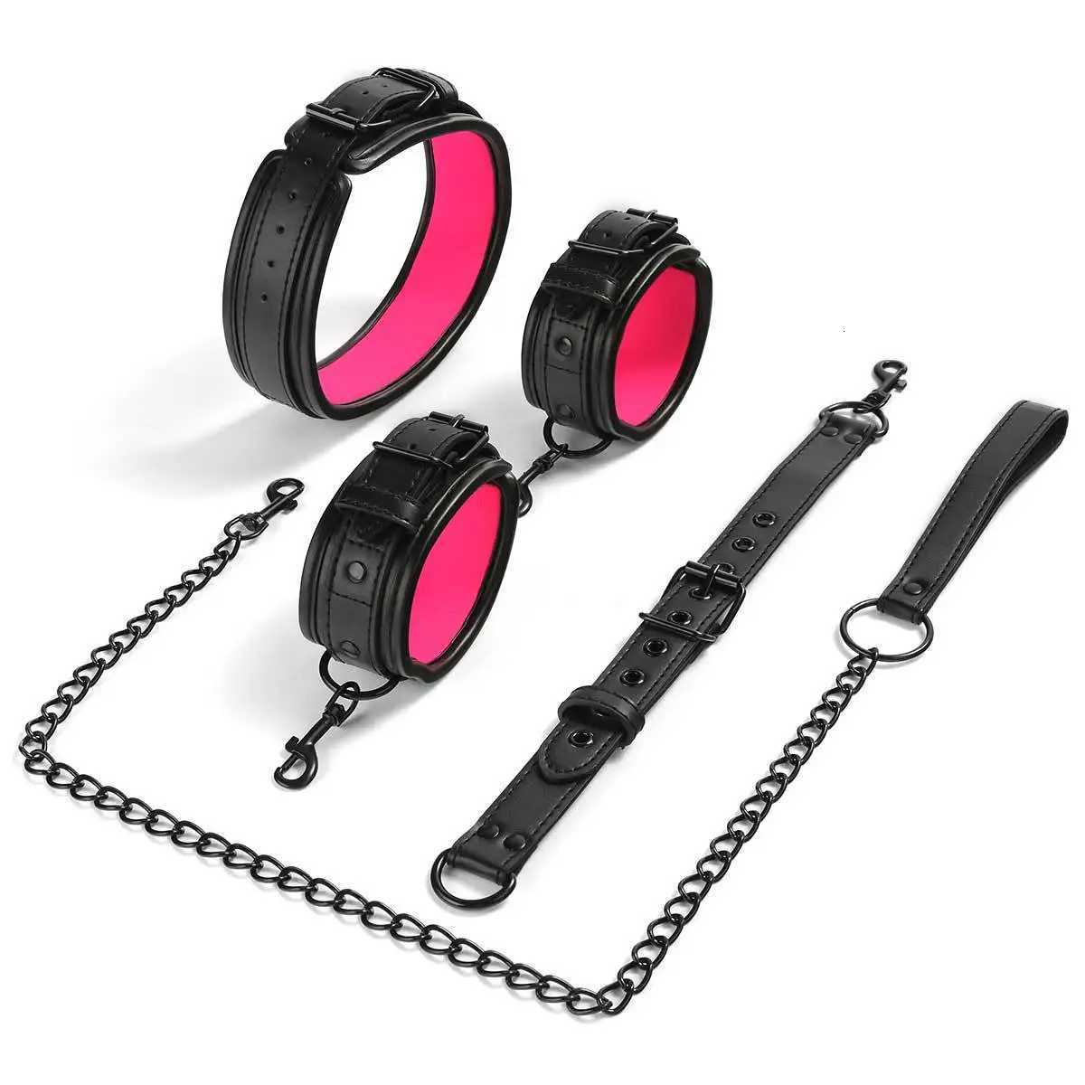 Adult Erotic BDSM Toys Couples Neck To Wrist Bondage Set Reverse Back Handcuffs Couples Sex Toys Slave Role Play Sexy Toys Gay XJ250813