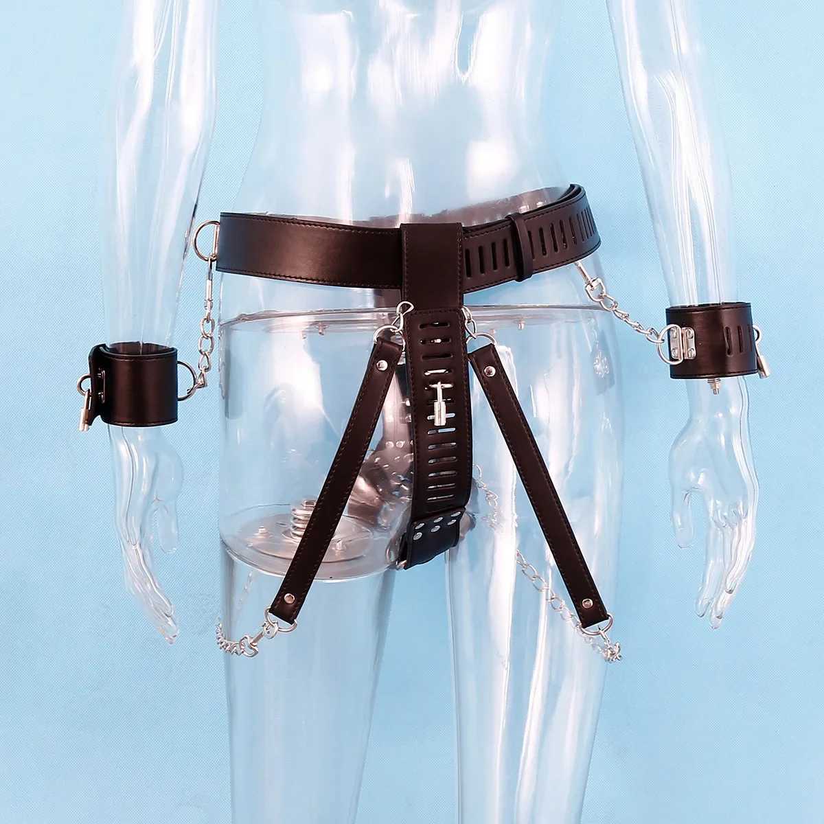 Leather Panty Bondage with Handcuffs Sexy Toys Chastity Slave BDSM Sex Furniture Gay Harness Tools for Couples XJ250813