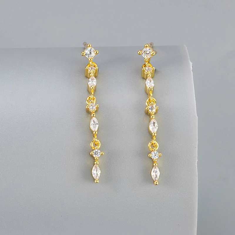 Delicate Bling Cubic Zirconia Chain Earrings High-Grade Fashion Gift Jewelry Y250812