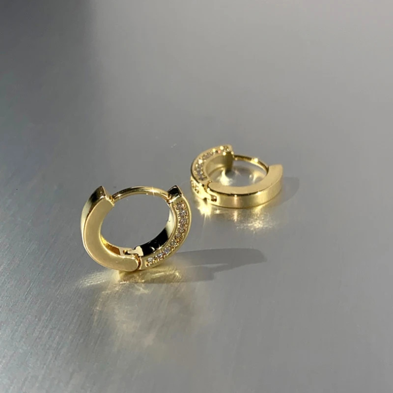 Fashion Stainless Steel Small Hoop Earrings For Women Punk Crystal Zirconia Cartilage Earrings Ear Buckle Jewelry 250812