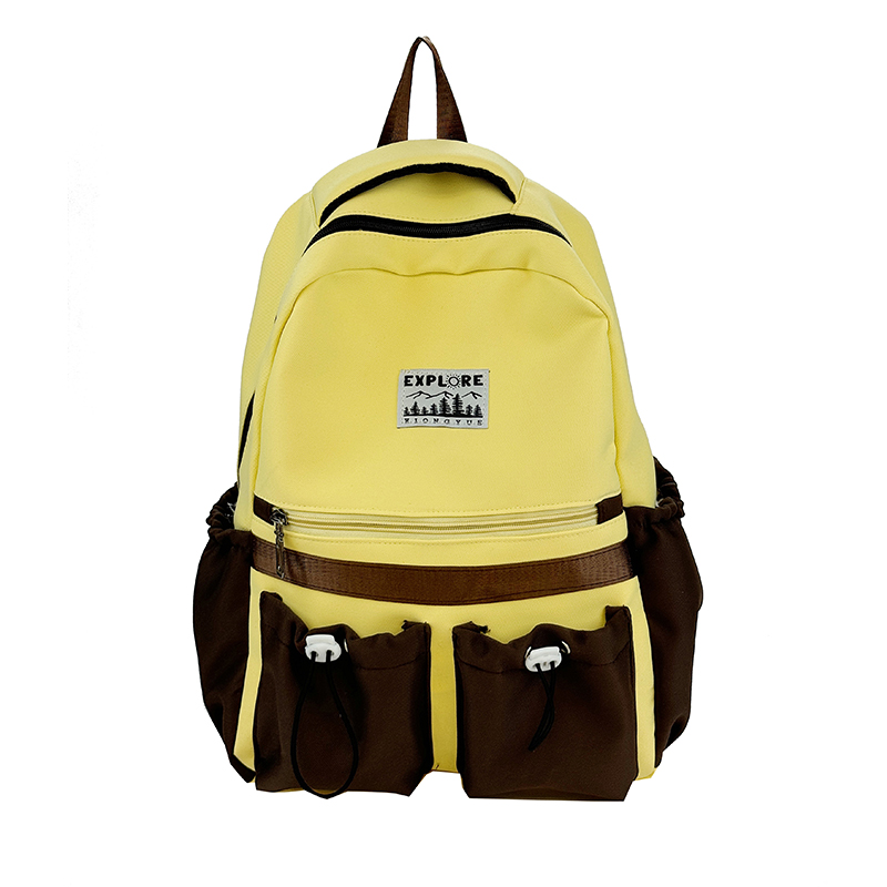 New Korean-style color-blocking versatile backpack, large-capacity nylon backpack, fashionable and simple casual student backpack