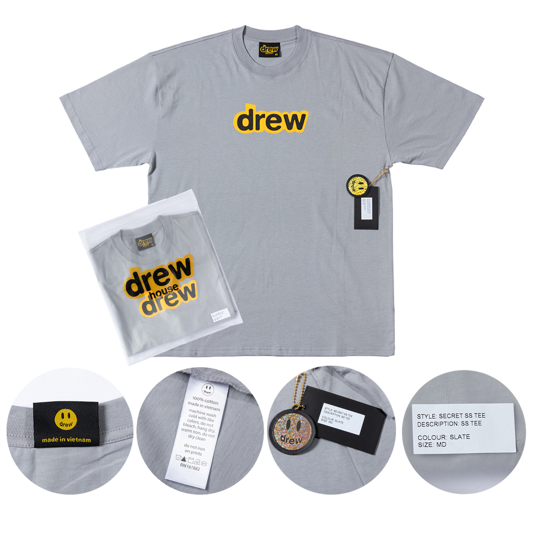Drew House Designer luxury T shirt men's and women's T-Shirts Drew logo print