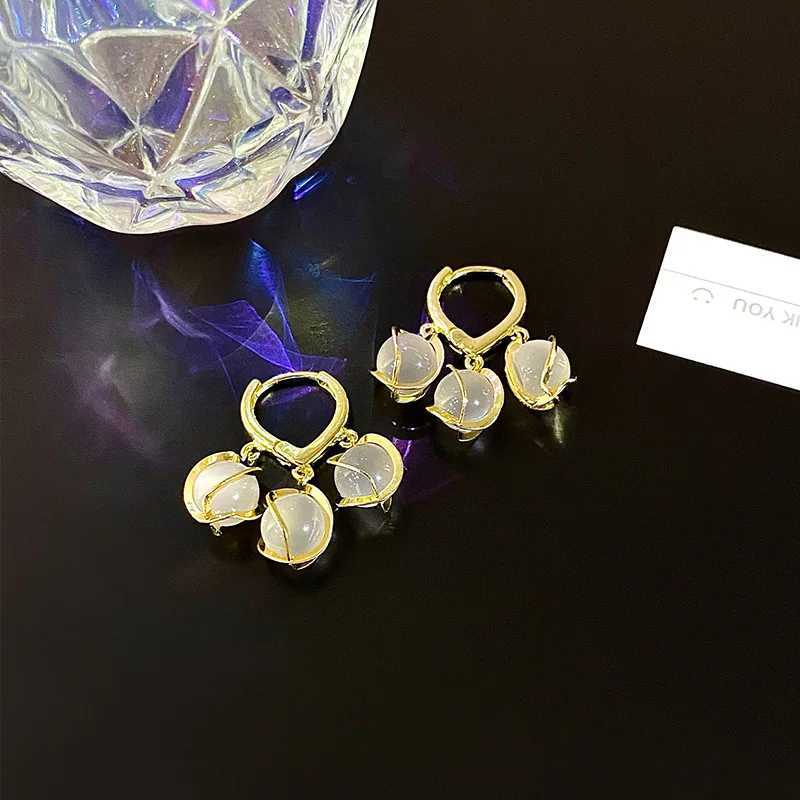 LATS Unique Temperament Light Luxury Opal Earrings Copper Alloy High Sense Dangle Earrings New Design Fashion Jewelry for Women Y250812